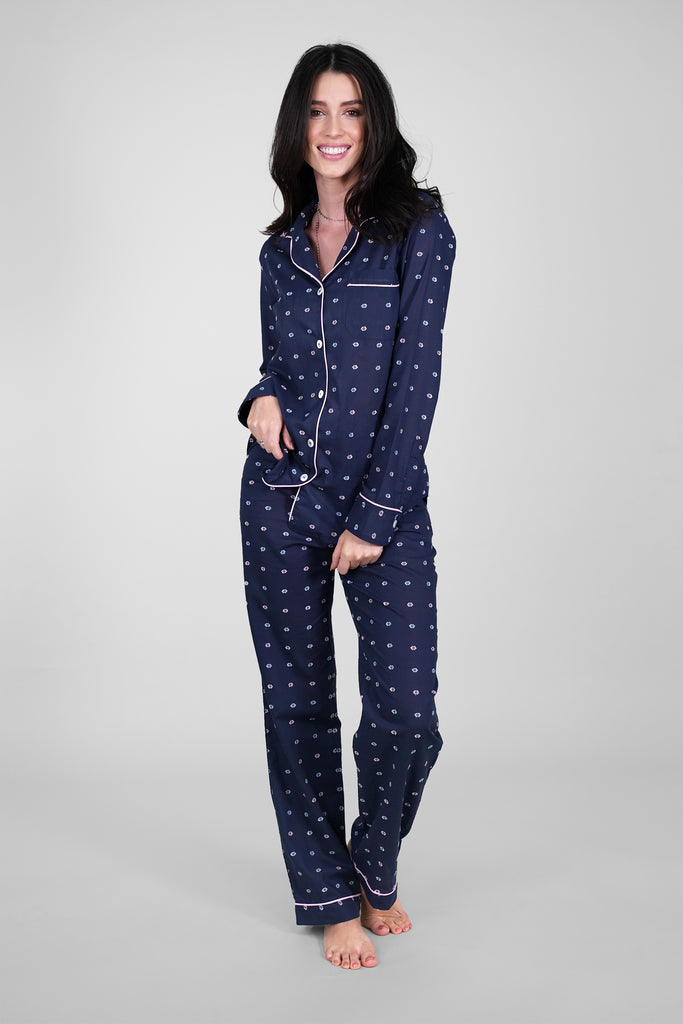 Pijama feminino Lachle Sleepwear Loungewear Frete grátis Feito a mão Moda Sustentável Confortável